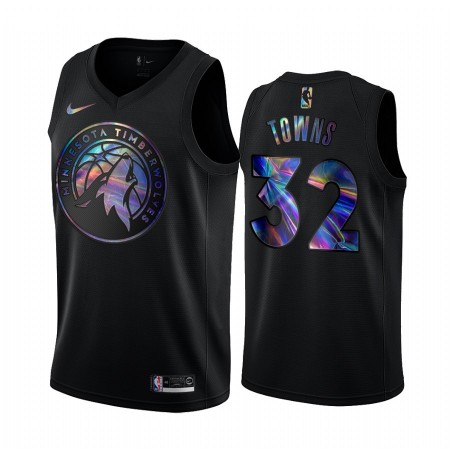 NBA Mænd Trøje Minnesota Timberwolves Karl-Anthony Towns 32 Iridescent HWC Collection Swingman